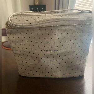 Kate Spade Cream and Black Polka Dot Cosmetic Bag